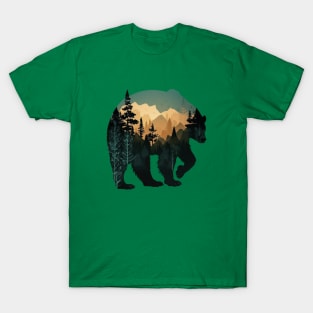 Bear Walking Through Fores T-Shirt